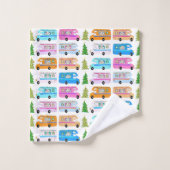 Cute Holiday Xmas RV Camper Motorhome Kerstmis Bad Handdoek (Wasdoekje)