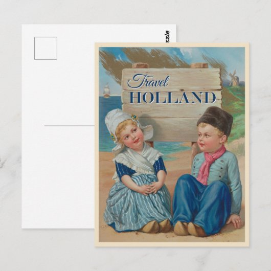 Cute  Holland Nederland Nederlands Reizen Briefkaart (Voorkant / Achterkant)