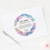 Cute holographic Cupcake Ingredient Product Label (Envelop)