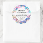 Cute holographic Cupcake Ingredient Product Label (Tas)