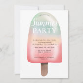 Cute holographic ice gradient Summer party Kaart (Voorkant)