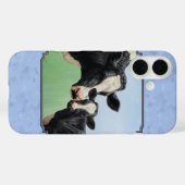 Cute Holstein Calf & Koe Sky Blue Case-Mate iPhone Case (Achterkant (horizontaal))