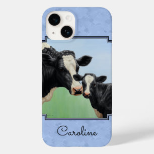 Cute Holstein Calf & Koe Sky Blue Case-Mate iPhone 14 Hoesje