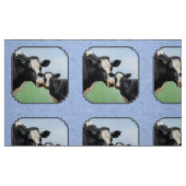 Cute Holstein Calf & Koe Sky Blue Stof (Fat Quarter)