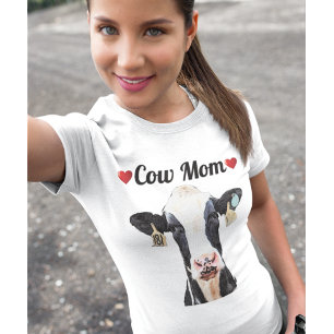 Cute Holstein Koe Heart Ma Dairy Boerderij Vrouwen T-shirt