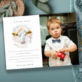 Cute Holy Cow Farm Kids Foto Elke Leeftijd Verjaar Bedankkaart