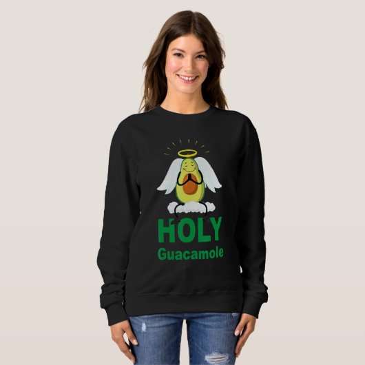 Cute Holy Guacamole Avocado Angel Trui (Voorkant volledig)
