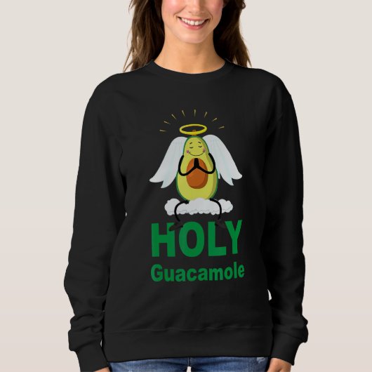 Cute Holy Guacamole Avocado Angel Trui (Voorkant)