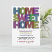 Cute Home Sweet Home Housewarming Invitations Kaart (Staand voorkant)