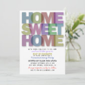 Cute Home Sweet Home Housewarming Invitations Kaart (Staand voorkant)