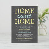 Cute Home Sweet Home Housewarming Invitations Kaart (Staand voorkant)