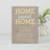 Cute Home Sweet Home Housewarming Invitations Kaart (Staand voorkant)