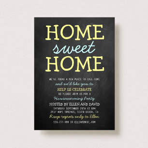 Cute Home Sweet Home Housewarming Invitations Kaart