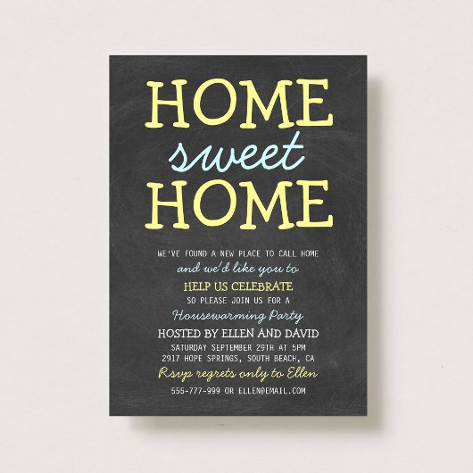 Cute Home Sweet Home Housewarming Invitations Kaart