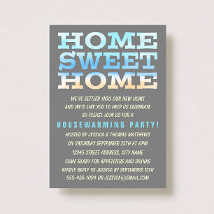 Cute Home Sweet Home Housewarming Invitations Kaart