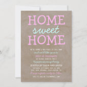 Cute Home Sweet Home Housewarming Invitations Kaart (Voorkant)