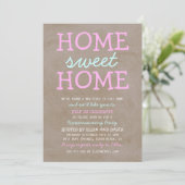 Cute Home Sweet Home Housewarming Invitations Kaart (Staand voorkant)