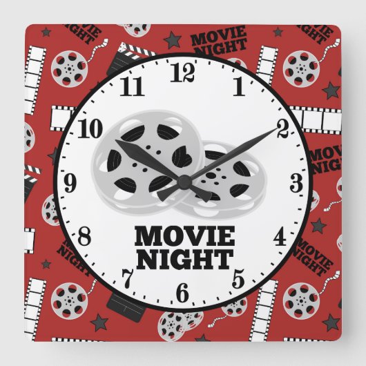 Cute home theater film night decor klok (Voorkant)