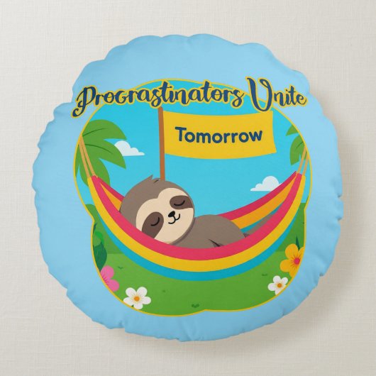 Cute homie throw pillow rond kussen (Voorkant)