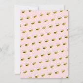 Cute hommble bee roze zonnebloemen baby shower kaart (Achterkant)