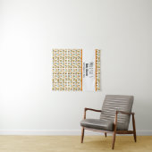 Cute Hommels en Regenbogen Patroon Baby Shower Wandkleed (In Situ (horizontaal))