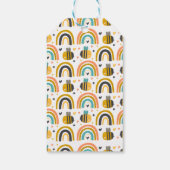 Cute Hommels en Regenbogen Patroon Bedankt Cadeaulabel (Achterkant)