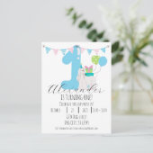 Cute Hond 1e Verjaardag: Woef-tastisch Feest! Briefkaart (Staand voorkant)