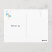 Cute Hond 1e Verjaardag: Woef-tastisch Feest! Briefkaart (Achterkant)