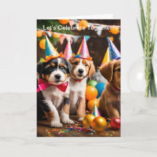 Cute Hond Gelukkige Verjaardag Wenskaart Kaart