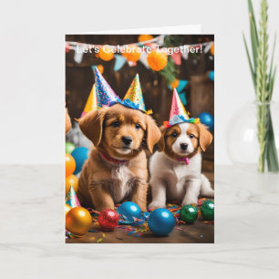 Cute Hond Gelukkige Verjaardag Wenskaart Kaart