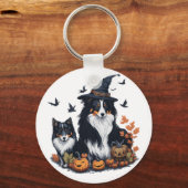 Cute Hond Halloween Sleutelhanger (Achterkant)