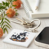Cute Hond Halloween Sleutelhanger (Voorkant Rechts)