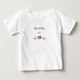 Cute Hond Hartslag Pols Baby T-Shirt