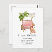 Cute "hond & ik bewoog" bewegende aankondiging Bri Briefkaart (Voorkant / Achterkant)