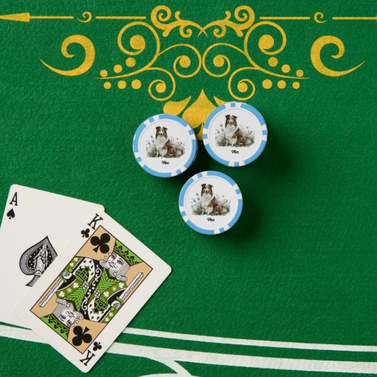 Cute Hond Illustratie - Collie Poker Chips (Pokertafel (Stack))
