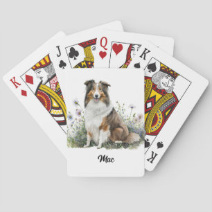 Cute Hond Illustratie - Collie Pokerkaarten