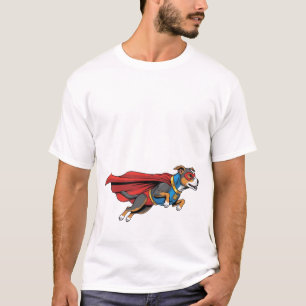 Cute Hond in Heldenkostuum T-shirt