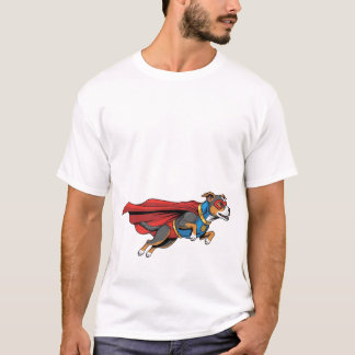 Cute Hond in Heldenkostuum T-shirt