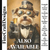 Cute Hond `In Pak Toasting Cheers AH3O Decoupage Tissuepapier