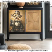 Cute Hond `In Pak Toasting Cheers AH3O Decoupage Tissuepapier