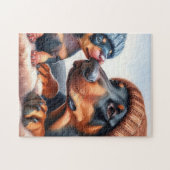 Cute Hond Jigsaw Puzzel — Kerstcadeau (Horizontaal)