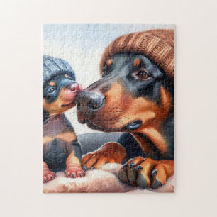 Cute Hond Jigsaw Puzzel — Kerstcadeau
