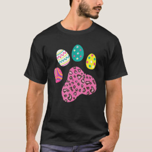 Cute Hond Kat Poot Luipaard Print Paaseieren Huisd T-shirt