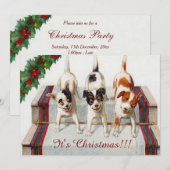 Cute Hond Kerstfeest Kaart (Voorkant / Achterkant)