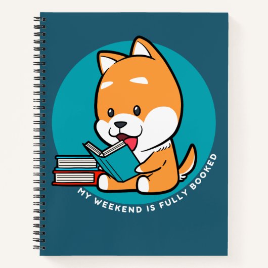 Cute Hond Leest Boek Grappige Quote (Voorkant)