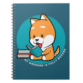 Cute Hond Leest Boek Grappige Quote Notitieboek