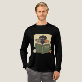 Cute Hond Leest Boek Liefhebber T-shirt (Voorkant)