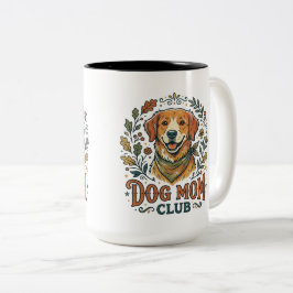 Cute Hond Moeder Club Koffiemok Tweekleurige Koffiemok