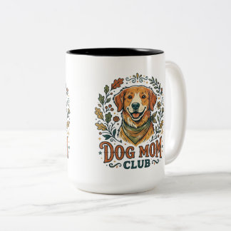 Cute Hond Moeder Club Koffiemok Tweekleurige Koffiemok