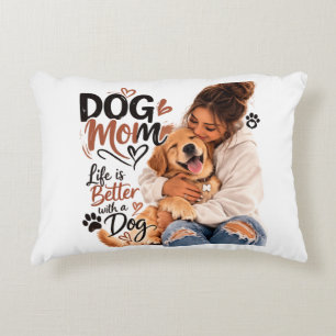 Cute Hond Moeder Kussen   Knuffel Teddybeer & Huis